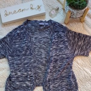 Brand Laura Scott, Color dark purple with white spots, Size XL.